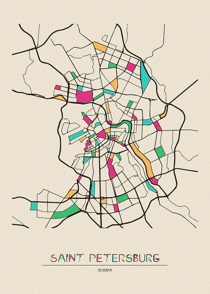 Saint Petersburg Map