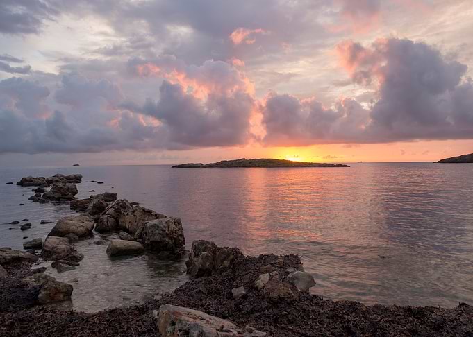 Ibiza beach sunset ocean