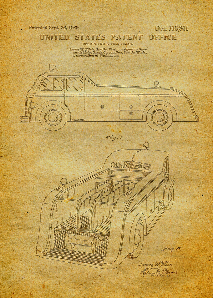 24 Fire Truck Patent 1939