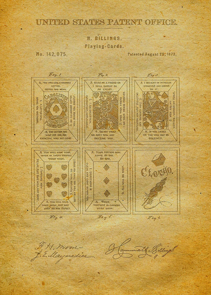 22 Playing Cards Patent