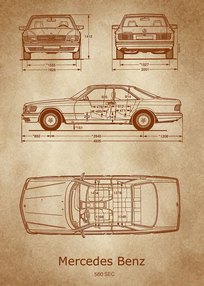 Mercedes Benz 560SEC old