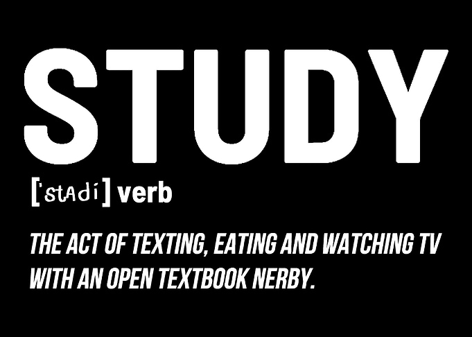 Studying Definition Funny