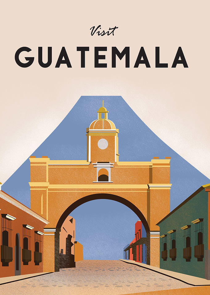 Guatemala travel poster