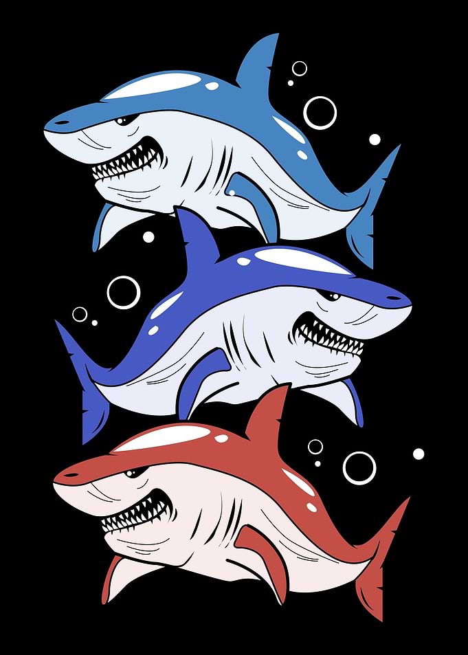 Angry Shark Living Room