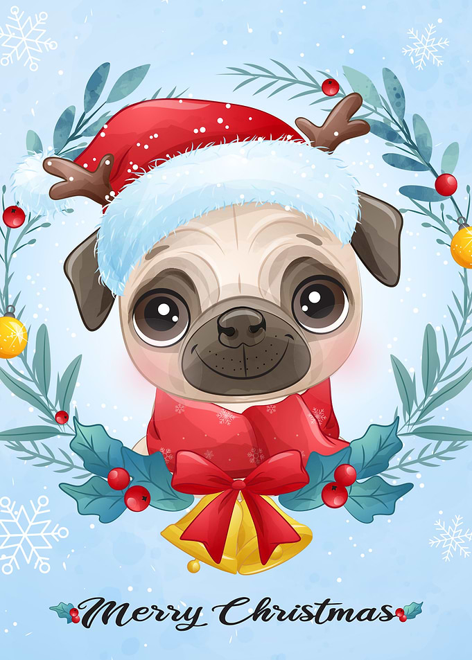 Pug Dog Christmas Gift