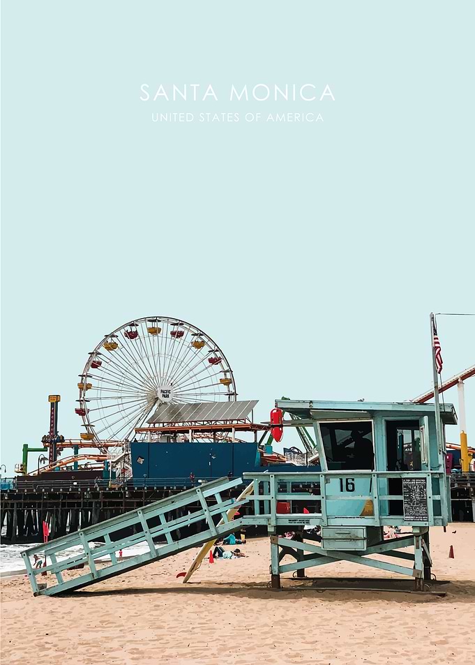 Santa Monica Beach Artwork