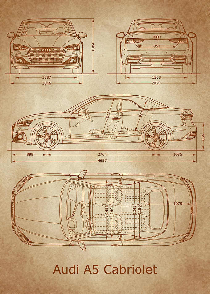 Audi A5 2019 Blueprint old