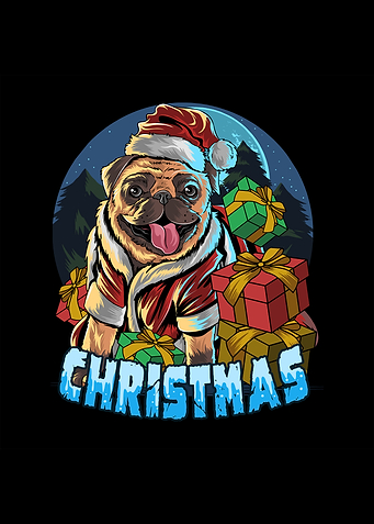 Pug Dog Christmas Gift