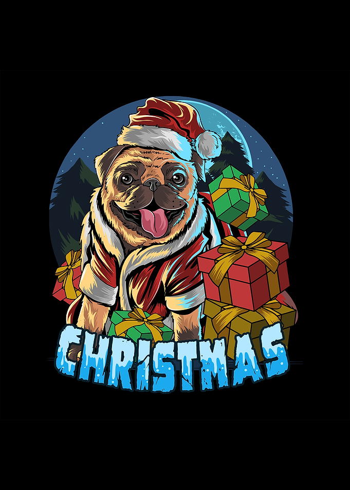 Pug Dog Christmas Gift