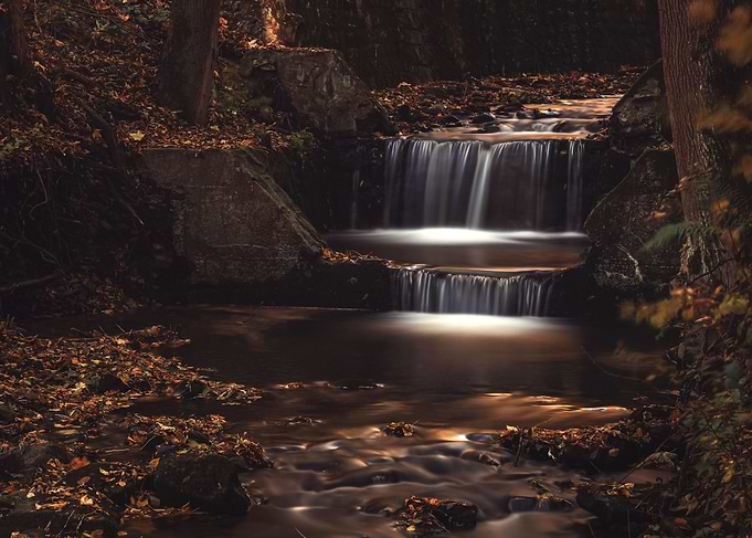 Autumn waterfall