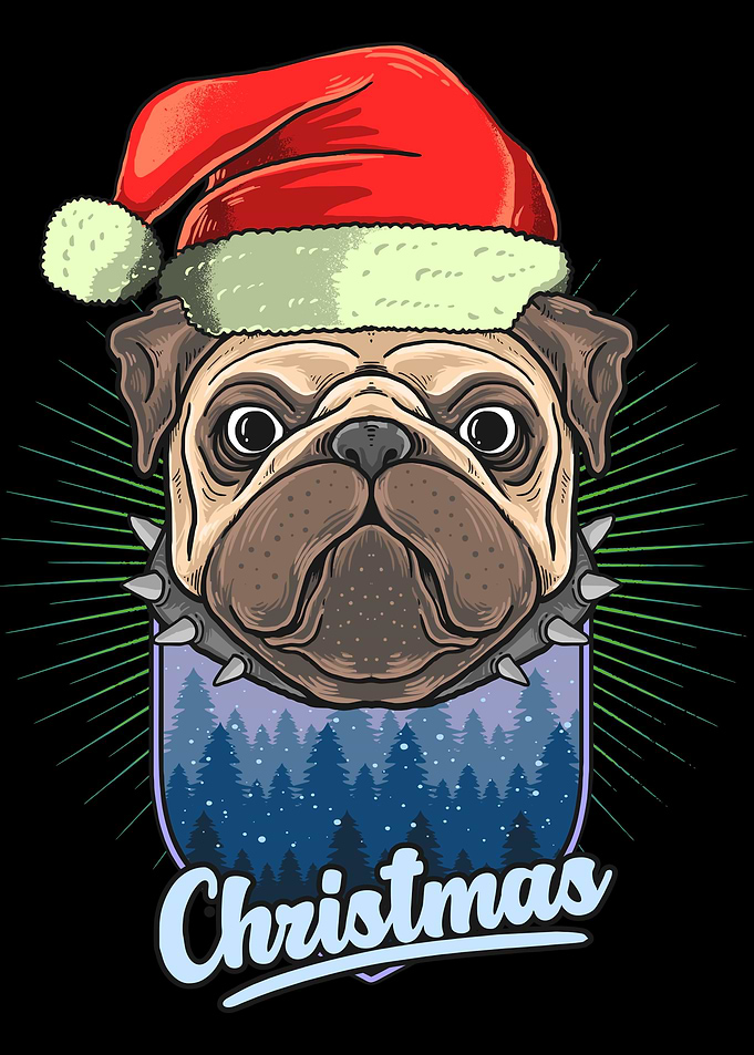 Pug Dog Christmas Gift
