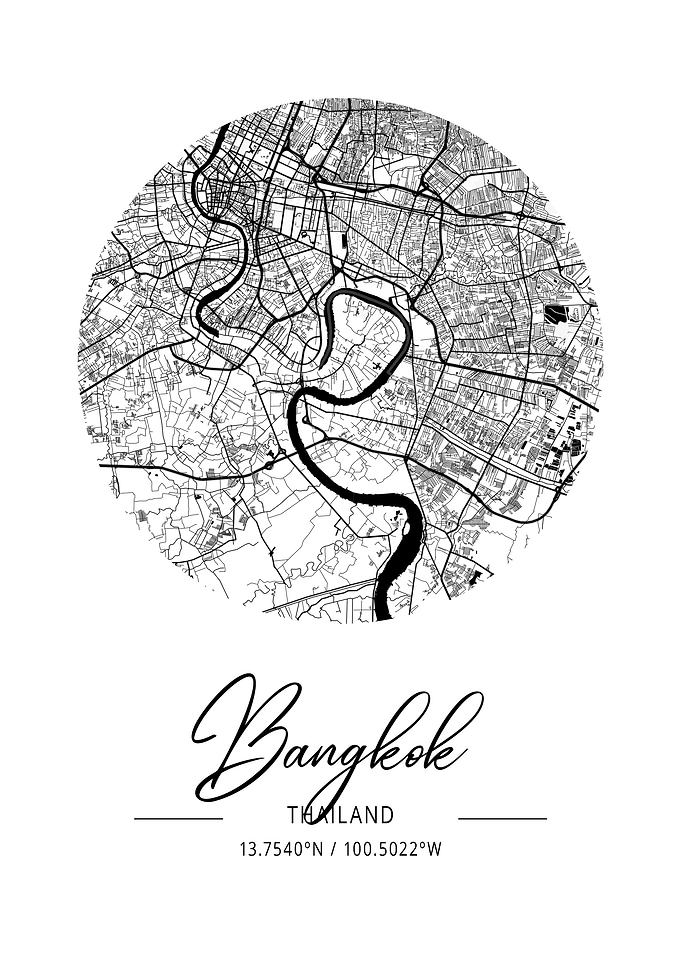 Bangkok Area City Map
