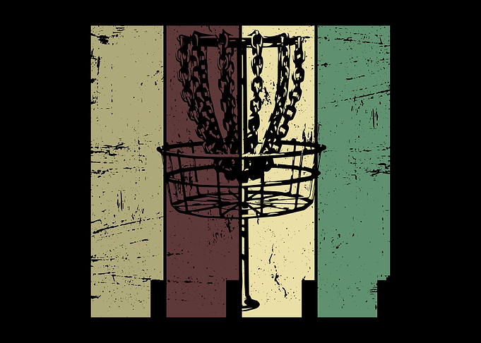 Disc Golf Basket Retro