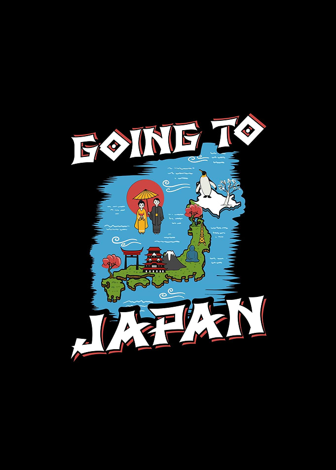 Japan Flag Travel Map