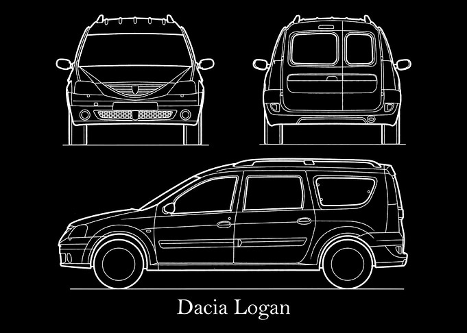 Dacia Logan 2005 Blueprint