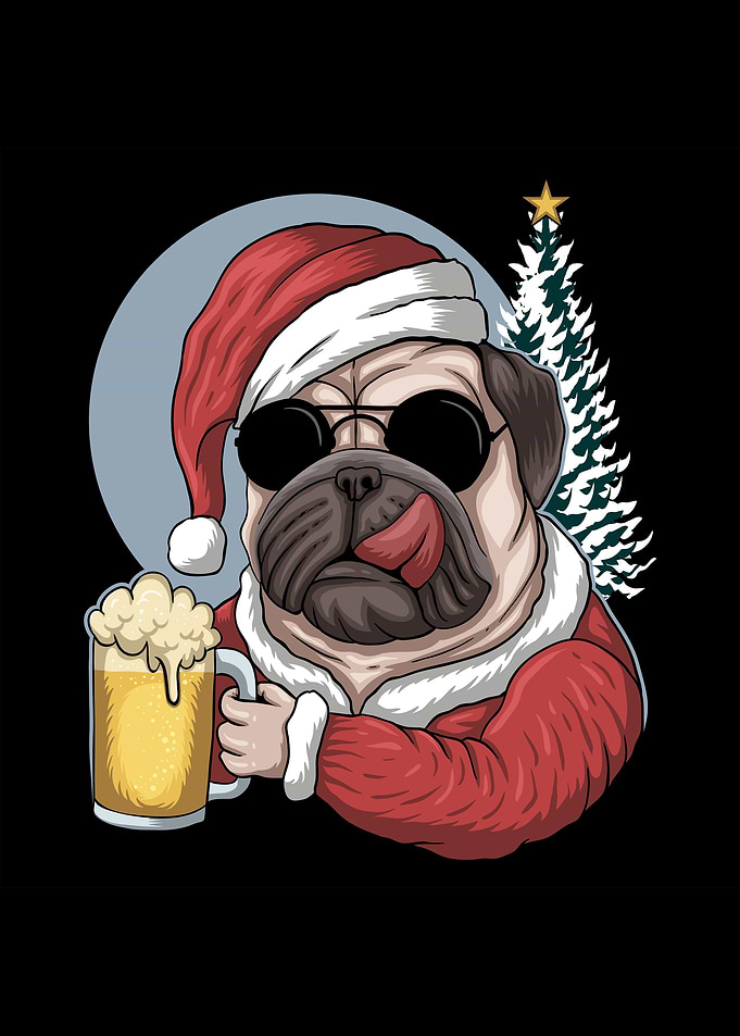 Pug Dog Christmas Gift