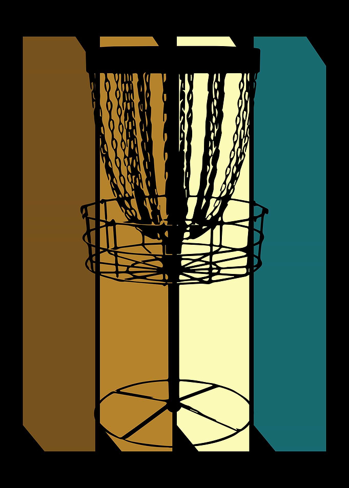 Disc Golf Basket Retro