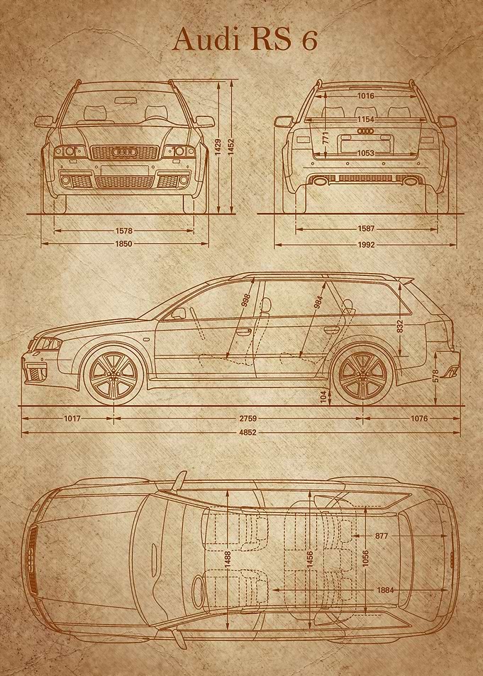 Audi RS 6 2002 Blueprint