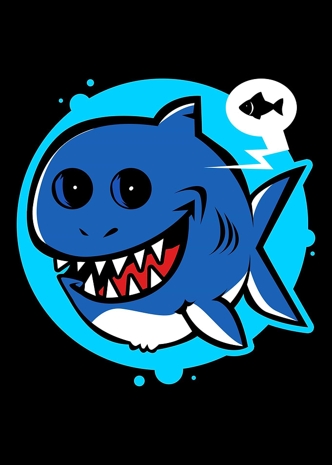 Funny Shark Kawaii Shark