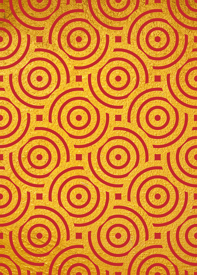 Circular pattern on gold