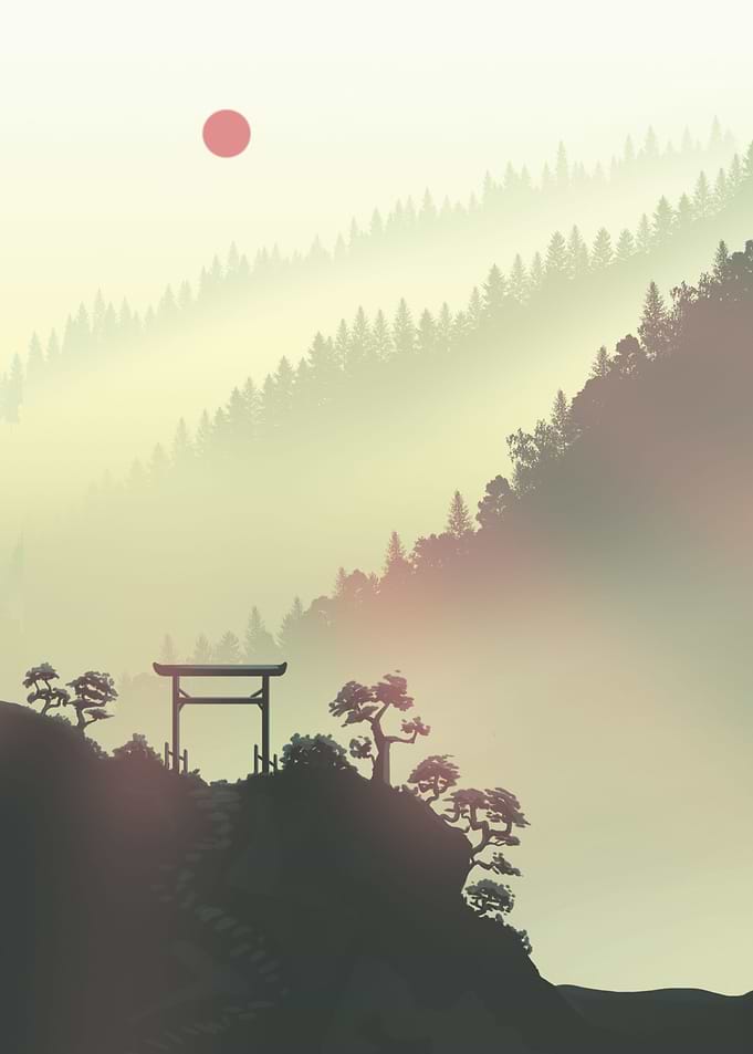 Sunrise in japan