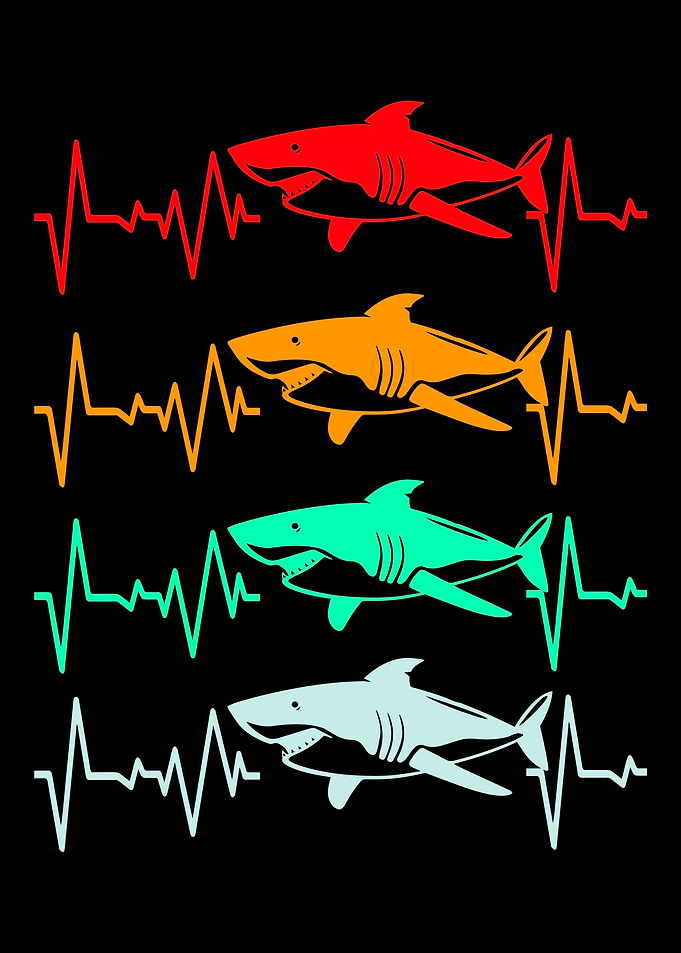Colorful Shark Heartbeat