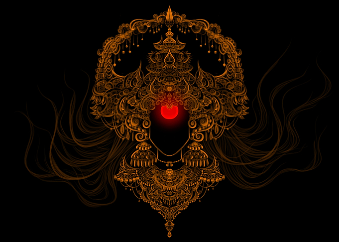 Maa Durga digital art nav
