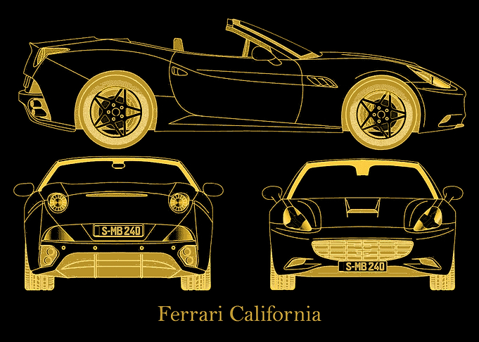 Ferrari California gold