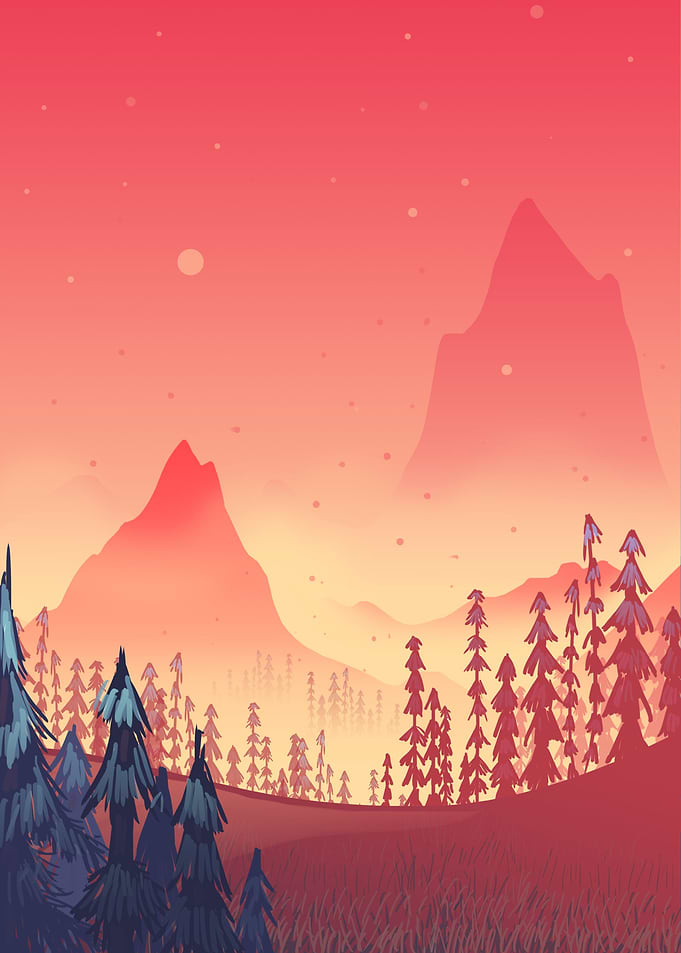 Red landscape