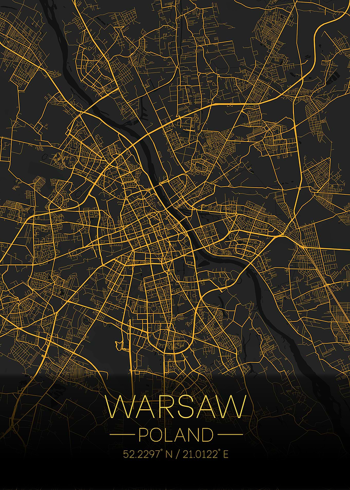 Warshaw Poland Citymap