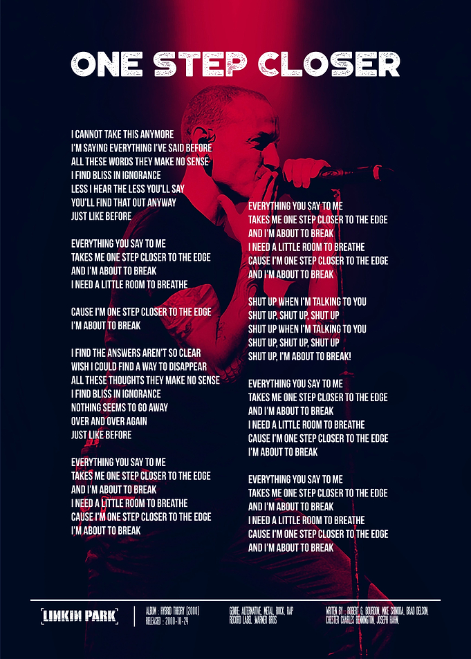 ONE STEP CLOSER LINKINPARK