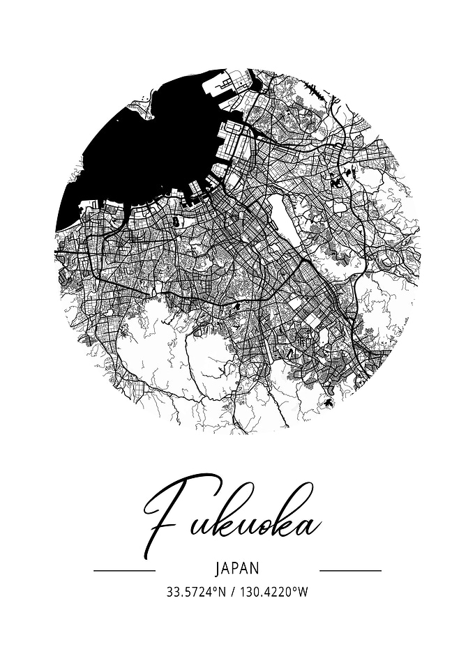 Fukuoka Area City Map