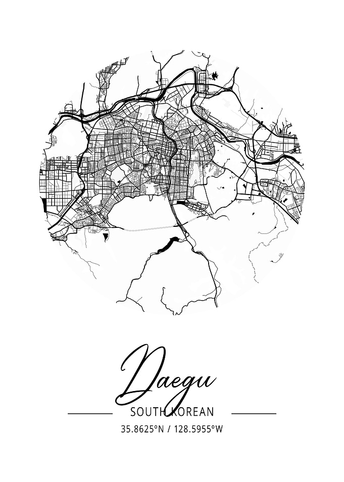 Daegu Area City Map