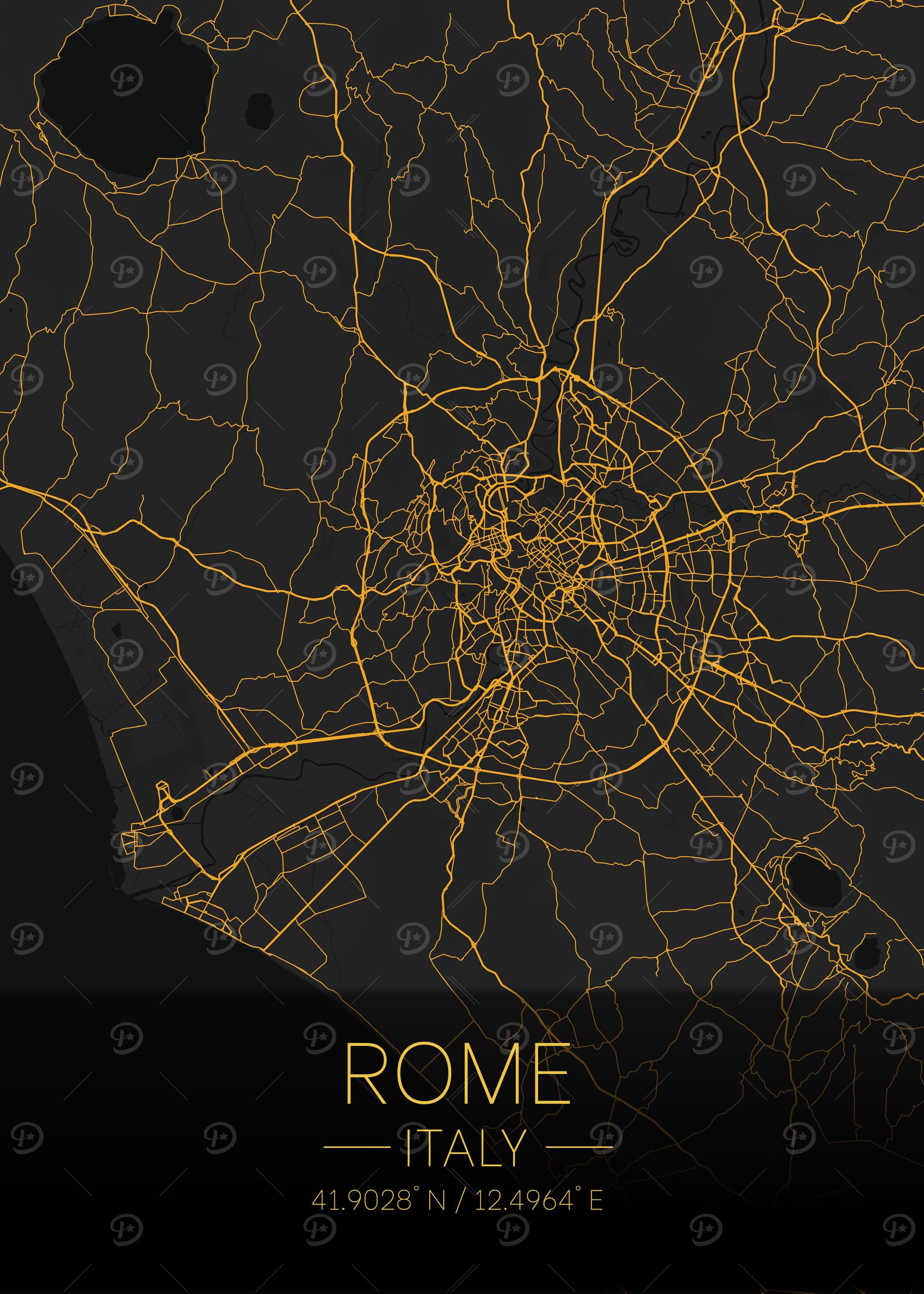 Rome Italy Citymap