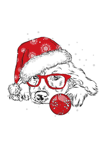 happy christmas Dogs