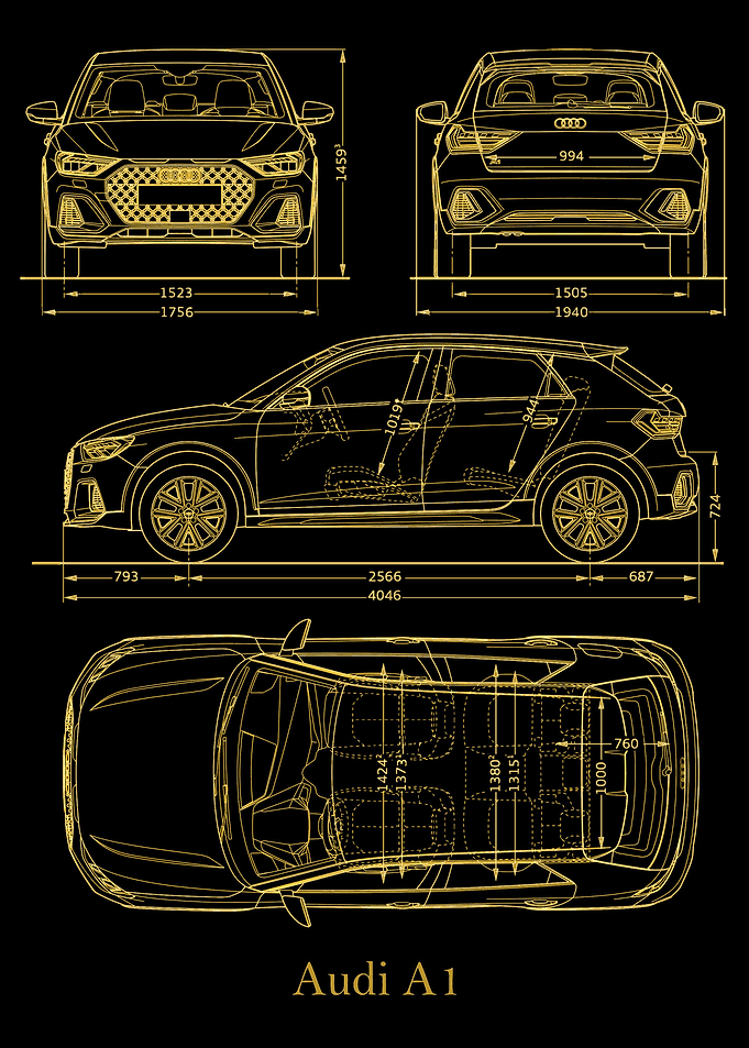 Audi A1 2019 gold