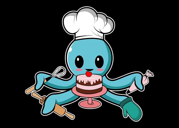 Octopus Baking Food Cook O