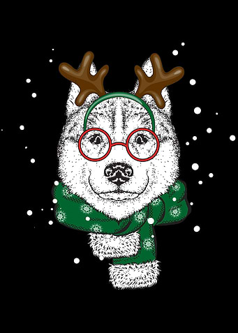 happy christmas Dogs
