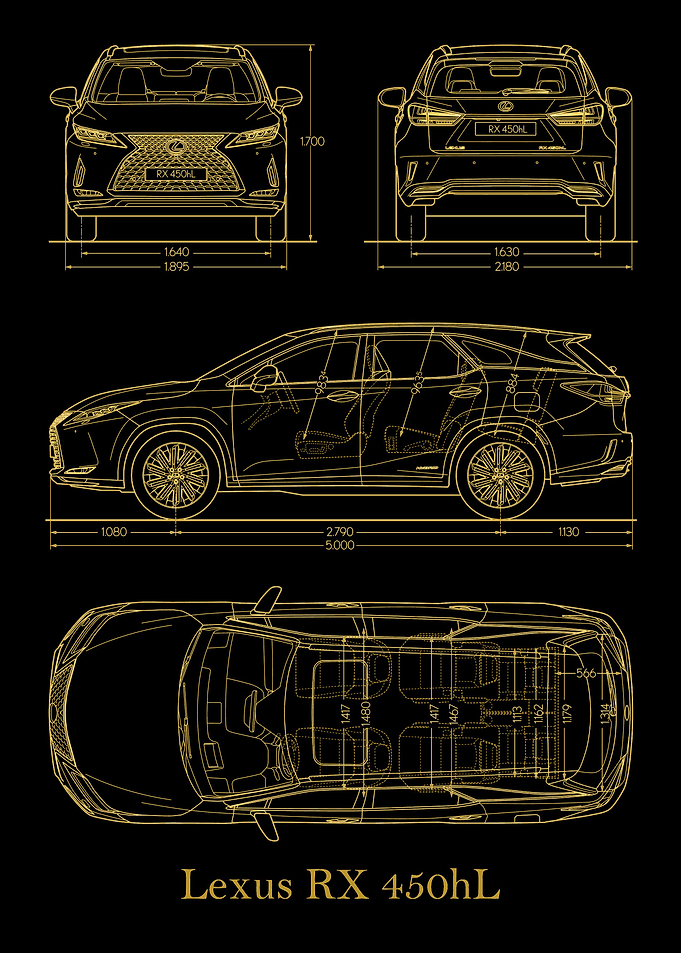Lexus RX 450h L 2020 gold