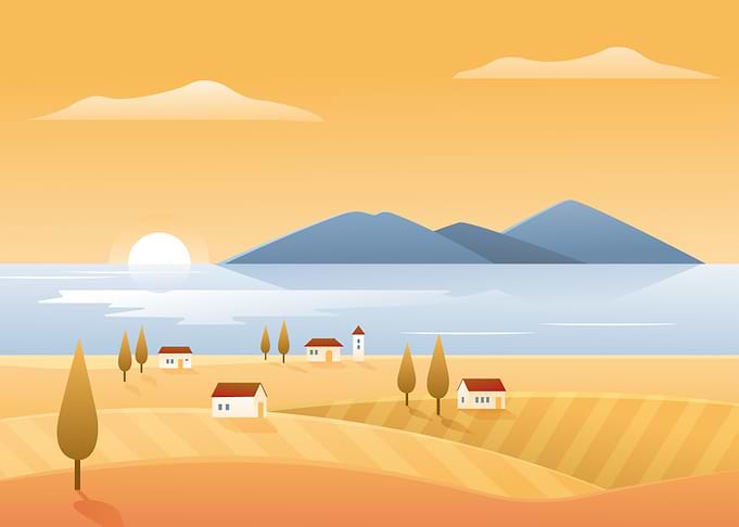 Village by the Lake