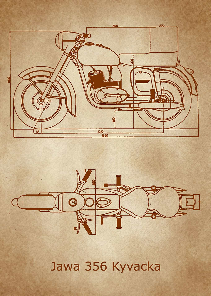 Jawa 356 Kyvacka 1956 old