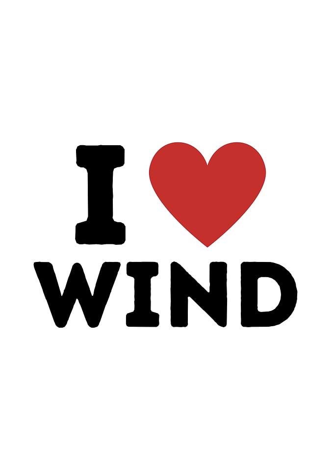 I Love Wind Simple Heart