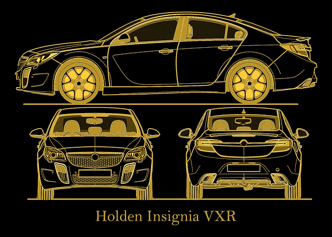 Holden Insignia VXR gold