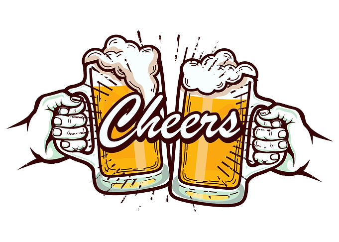 Beer glasses hand drawn