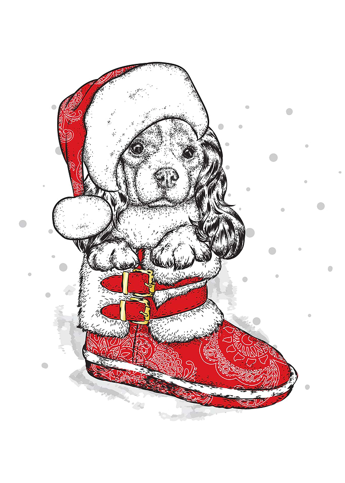 happy christmas Dogs