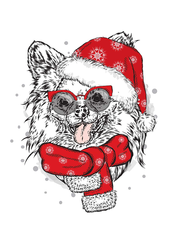 happy christmas Dogs