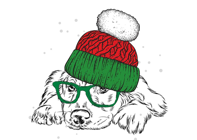 happy christmas Dogs