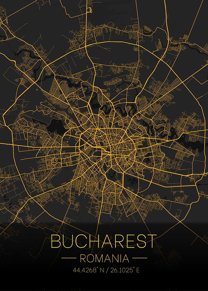 Bucharest Romania Citymap