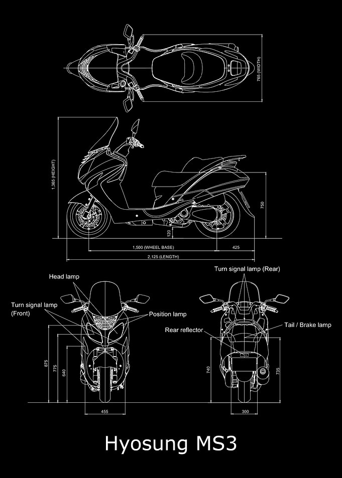 Hyosung MS3 250 Blueprint