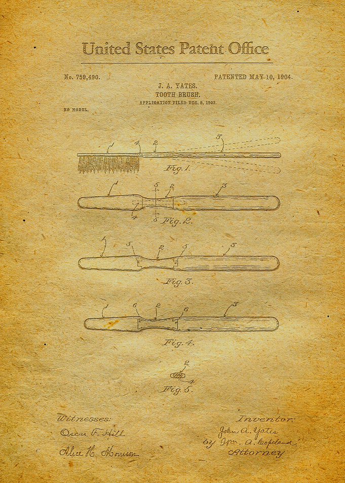 29 Toothbrush Patent 1904